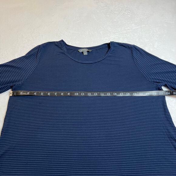 Market & Spruce Crewneck Stripe Stretch T-Shirt Size XXL Casual Nautical - Picture 6 of 7